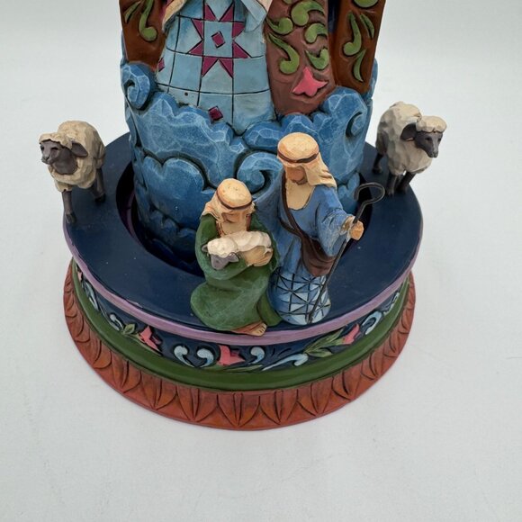 Jim Shore Manual Revolving Nativity 11" Heartwood 2016 Messiah Savior King - Picture 4 of 8
